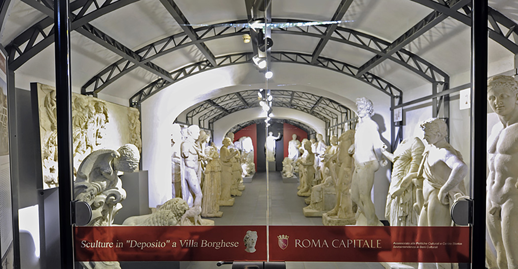 il deposito di sculture di Villa Borghese all’interno del Museo Pietro Canonica