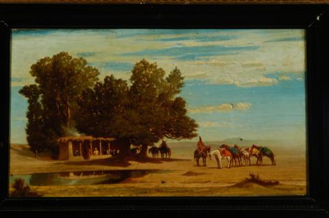 Alberto Pasini, Caffè nelle pianure del sud della Persia, 1857, olio su tela.